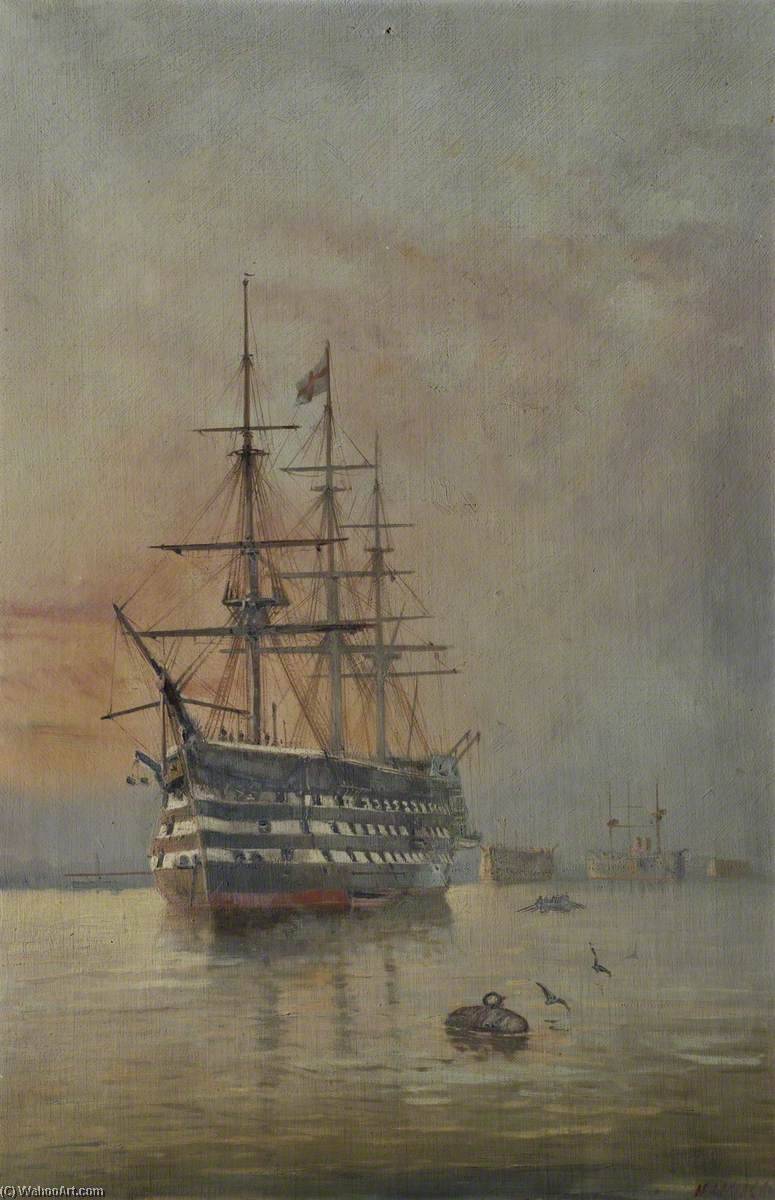 Wikioo.org - The Encyclopedia of Fine Arts - Painting, Artwork by Henry J Morgan - HMS 'Victory'