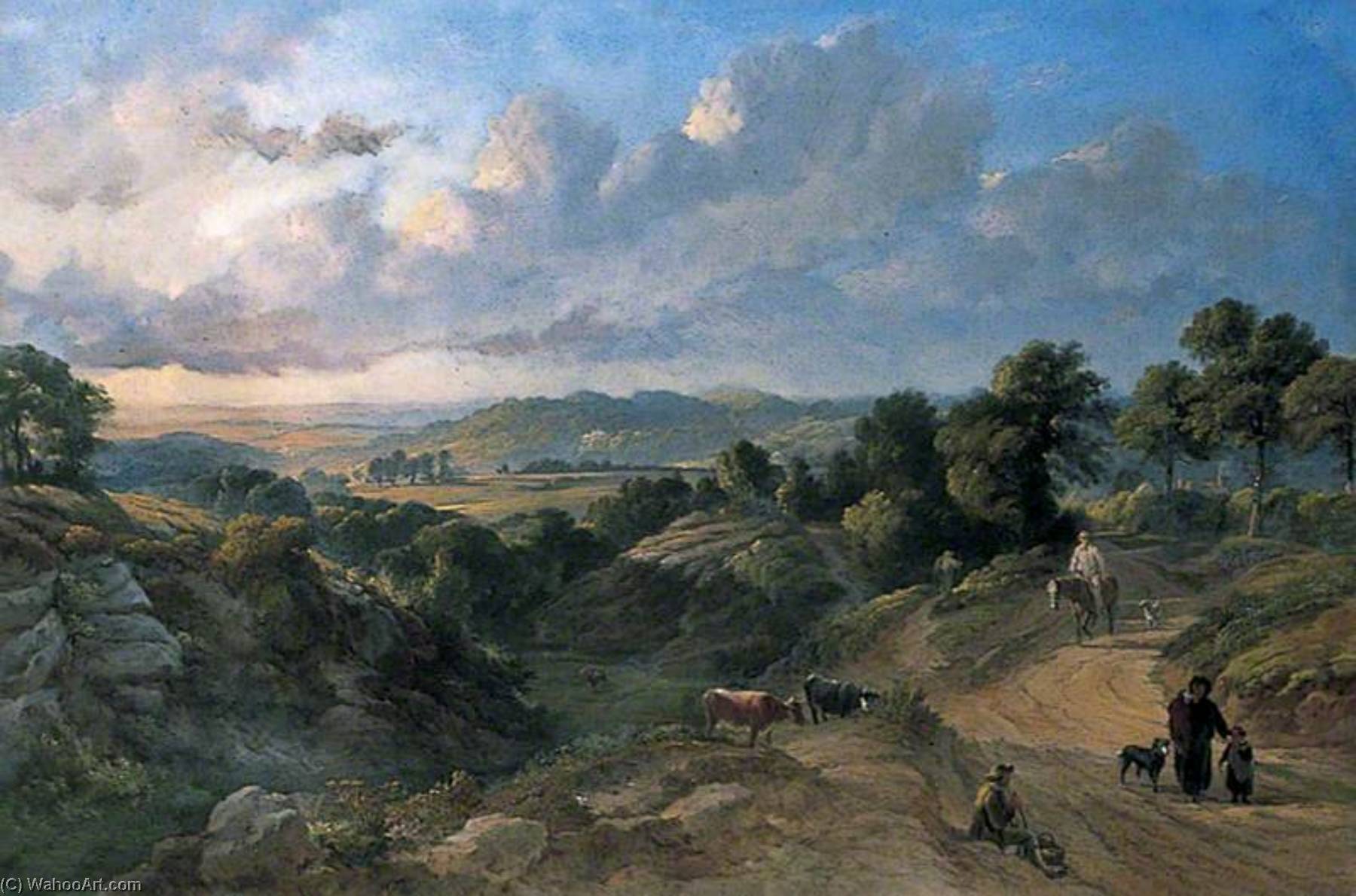 Wikioo.org - The Encyclopedia of Fine Arts - Painting, Artwork by Charles Tattershall Dodd I - Near Sevenoaks – Evening