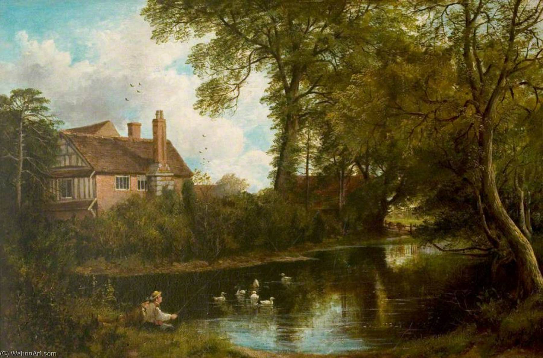 Wikioo.org - The Encyclopedia of Fine Arts - Painting, Artwork by John Joseph Hughes - Silhill Hall, Solihull, Warwickshire