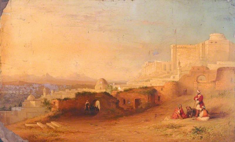 WikiOO.org - Encyclopedia of Fine Arts - Lukisan, Artwork Jennens Bettridge - El Kaf, the Ancient Sicca Veneria, Tunis, Tunisia