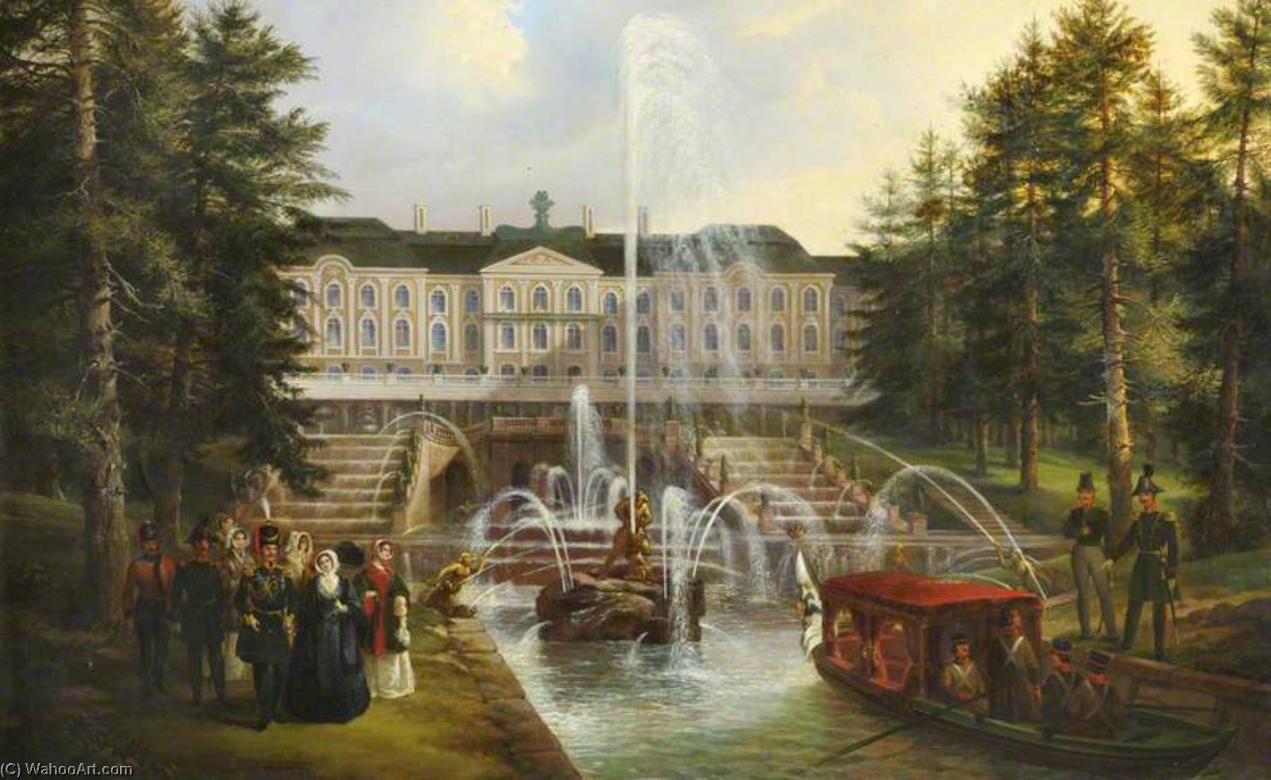Wikioo.org - The Encyclopedia of Fine Arts - Painting, Artwork by Jennens Bettridge - Palace of Peterhof, Russia