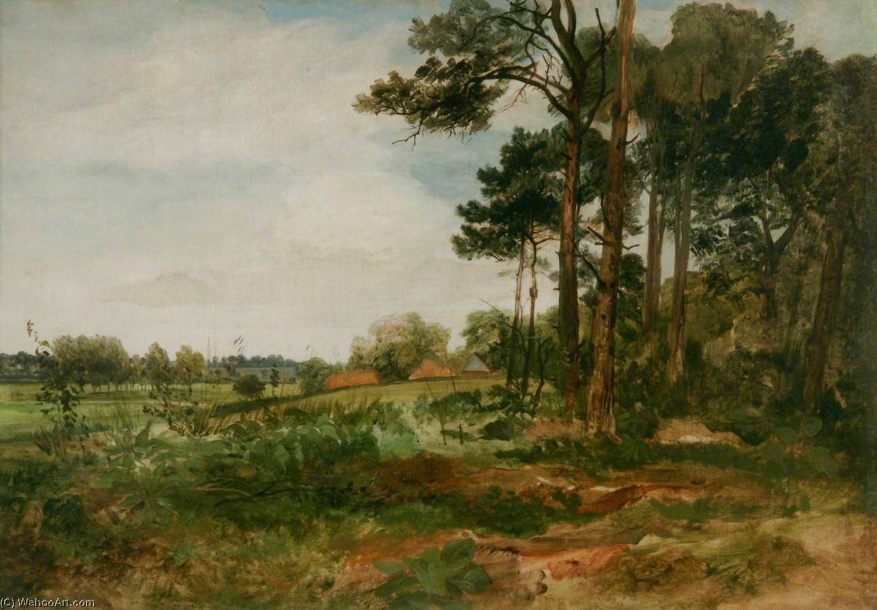 Wikioo.org - The Encyclopedia of Fine Arts - Painting, Artwork by Miles Edmund Cotman - Whitlingham Looking towards Thorpe, Norfolk