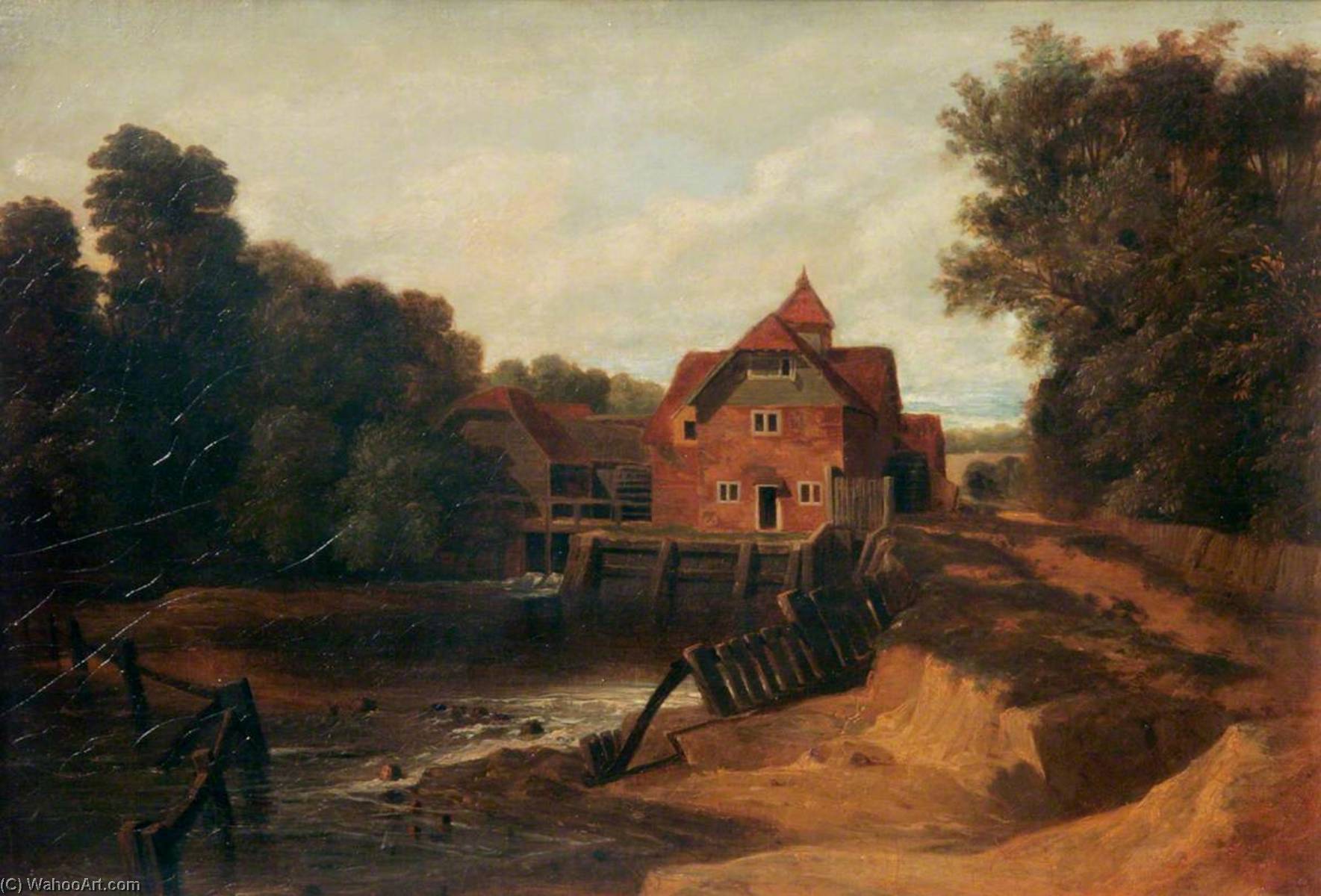 Wikioo.org - The Encyclopedia of Fine Arts - Painting, Artwork by Miles Edmund Cotman - Mapledurham Mill