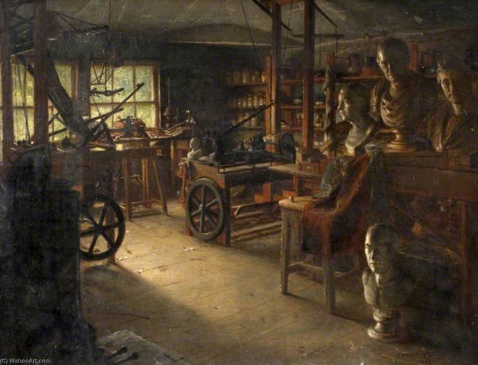 WikiOO.org - Encyclopedia of Fine Arts - Maleri, Artwork Jonathan Pratt - James Watt's Work Room, Heathfield Hall