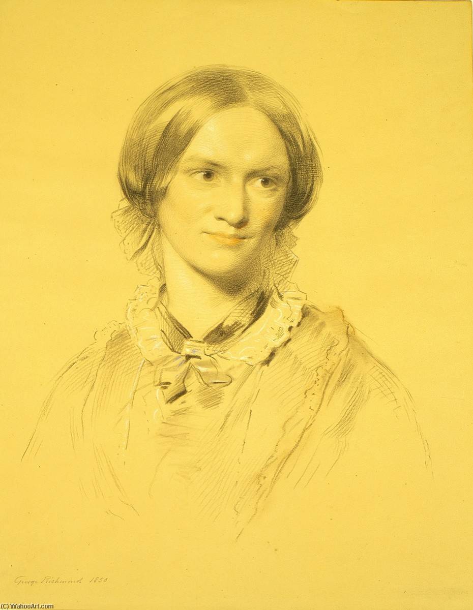 Wikioo.org – La Enciclopedia de las Bellas Artes - Pintura, Obras de arte de William Bright Morris - charlotte bronte ( 1816–1855 ) ( después de george richmond )