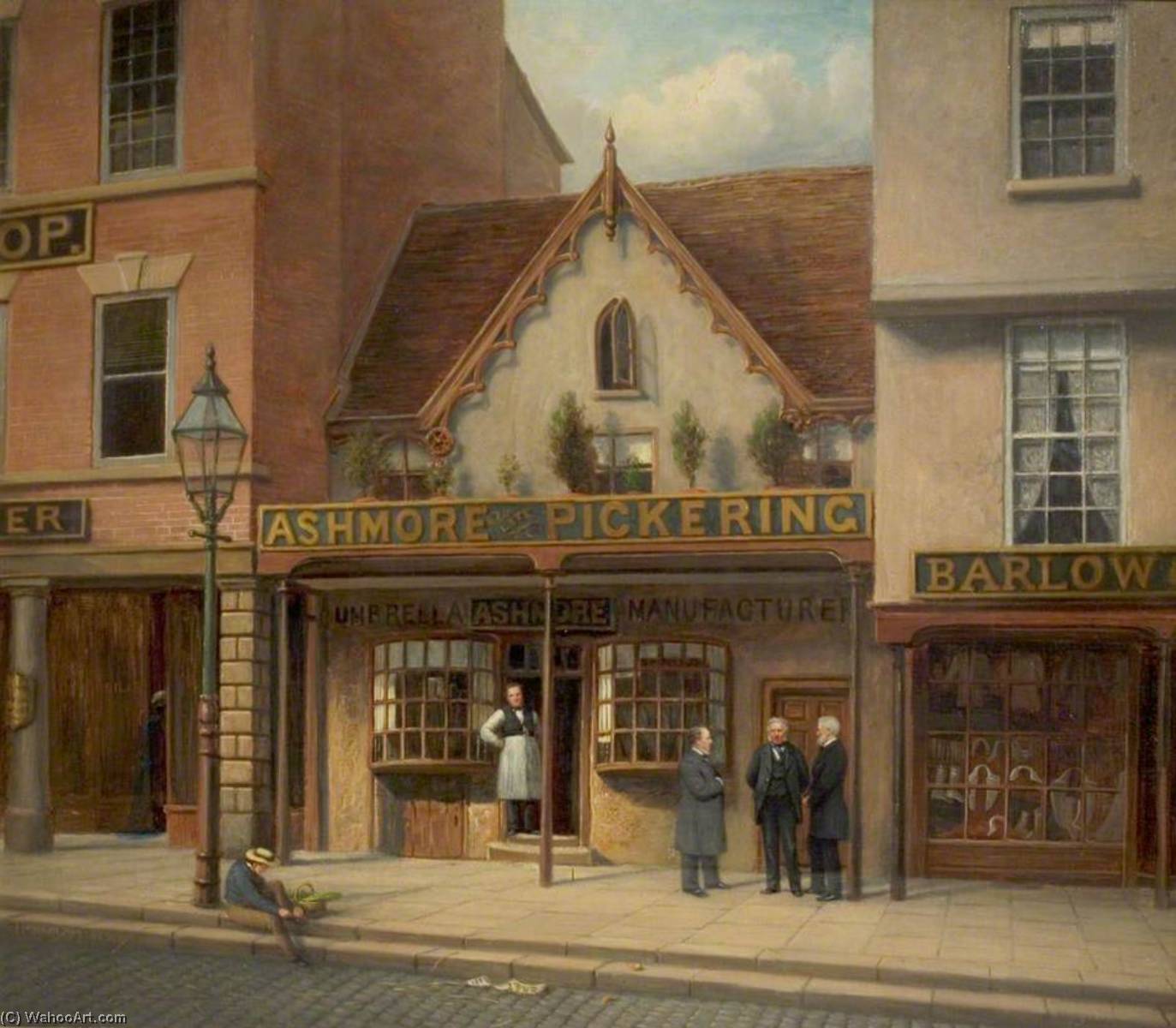 Wikioo.org - The Encyclopedia of Fine Arts - Painting, Artwork by Sylvanus Redgate - 39, Long Row, the Market Place, Nottingham