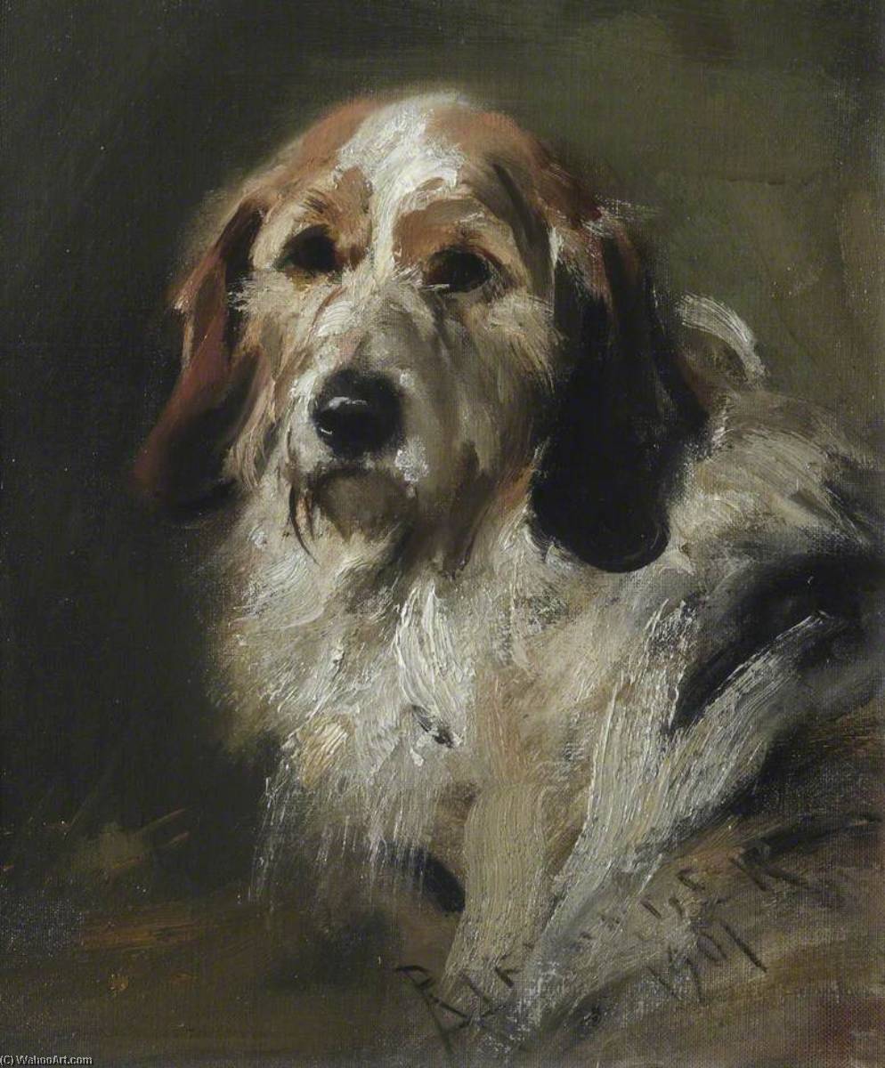 Wikioo.org - The Encyclopedia of Fine Arts - Painting, Artwork by Robert L Alexander - A Basset Hound