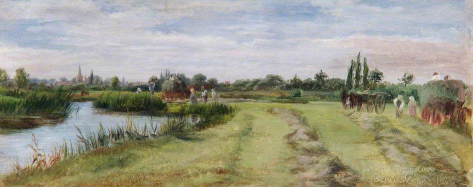 Wikioo.org - The Encyclopedia of Fine Arts - Painting, Artwork by William Luker - Bloomer's Meadow at Lechlade