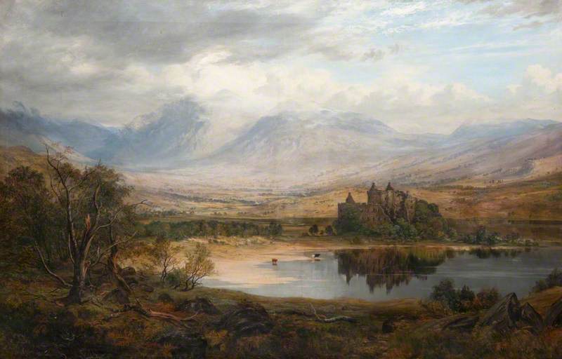Wikioo.org - The Encyclopedia of Fine Arts - Painting, Artwork by James Docharty - Kilchurn Castle, Loch Awe