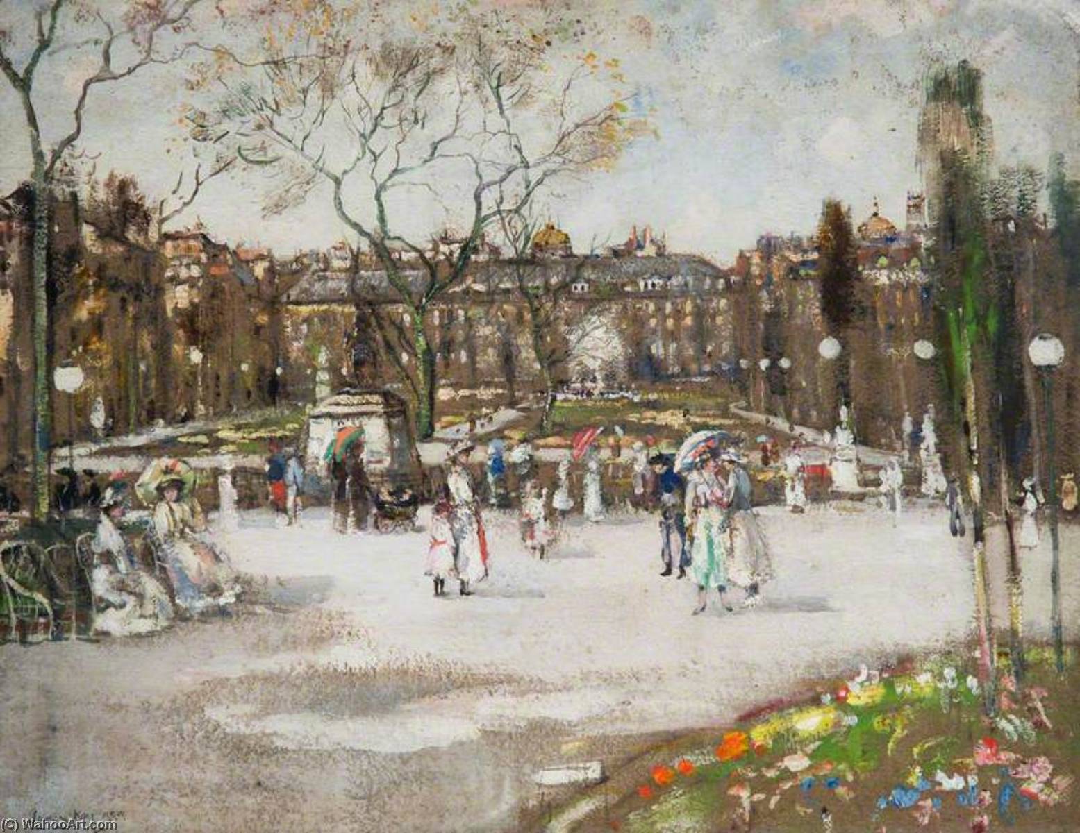 Wikioo.org - The Encyclopedia of Fine Arts - Painting, Artwork by James Kay - Square in Paris, 2 Clichy