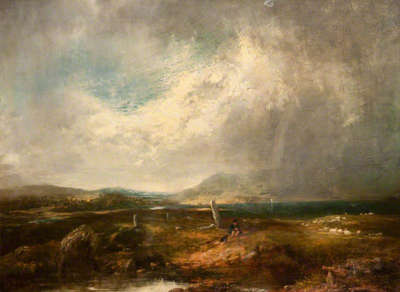 Wikioo.org - The Encyclopedia of Fine Arts - Painting, Artwork by John Crawford Wintour - A Moorland Storm, Sutherland