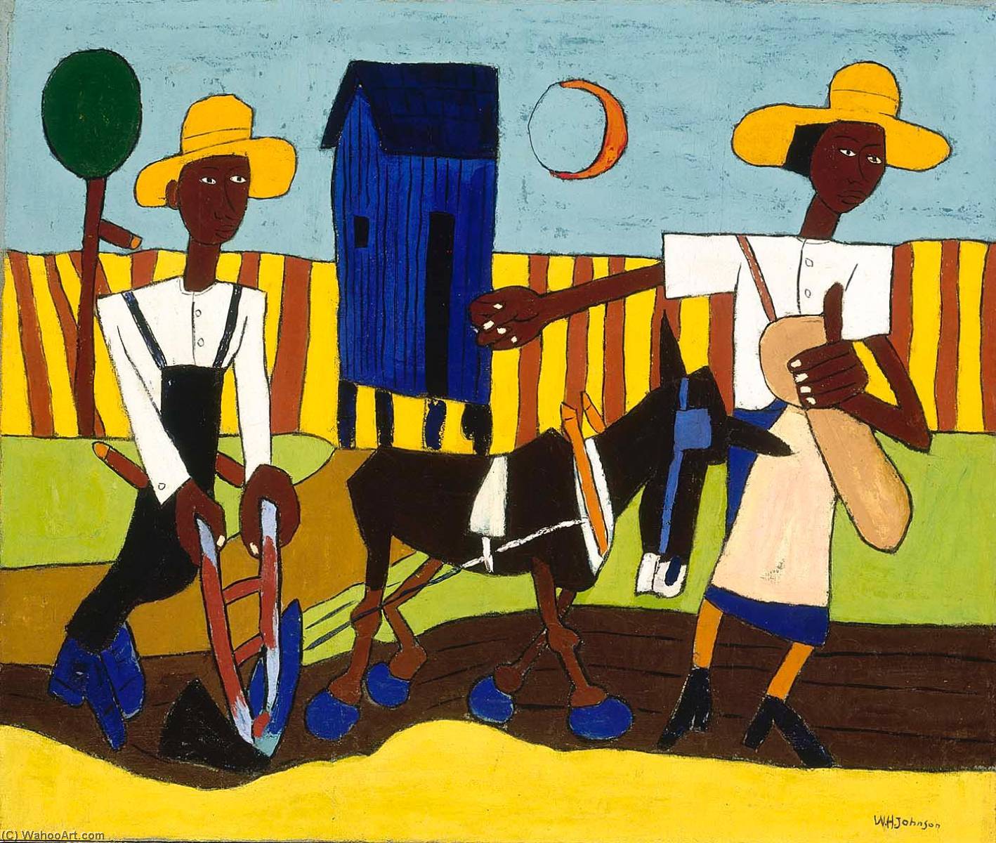 WikiOO.org - Encyclopedia of Fine Arts - Malba, Artwork William Henry Johnson - Sowing
