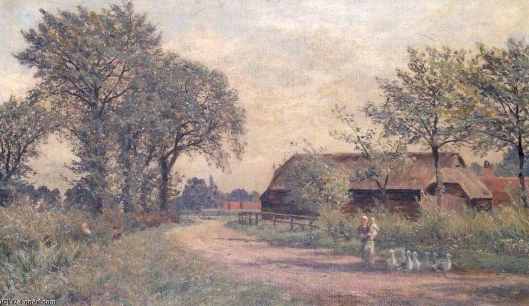 Wikioo.org - The Encyclopedia of Fine Arts - Painting, Artwork by John Surtees - Lane near Sonning on Thames, Berkshire