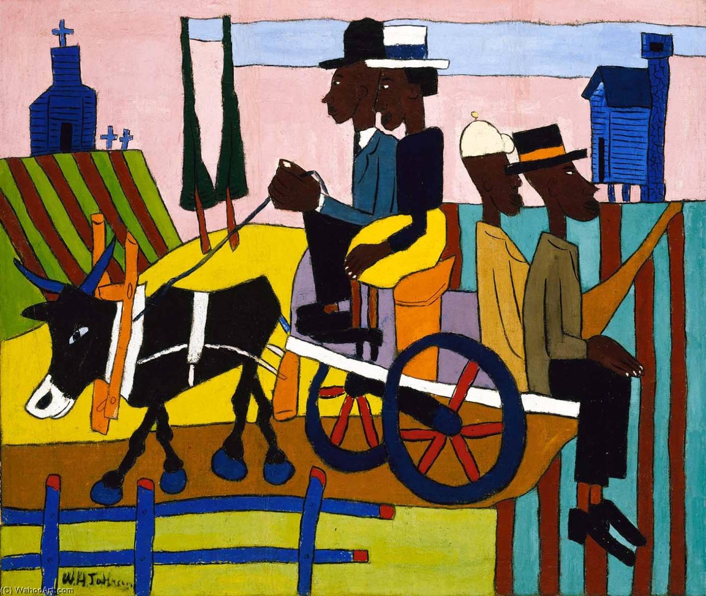 Wikioo.org - The Encyclopedia of Fine Arts - Painting, Artwork by William Henry Johnson - Going to Church