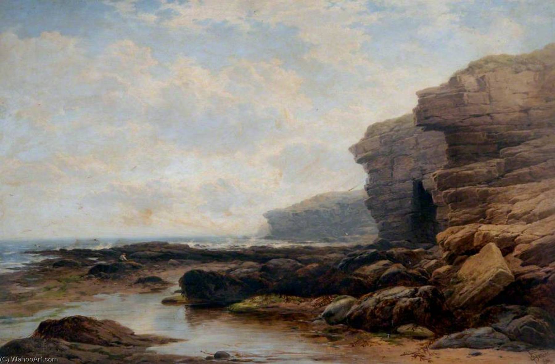 Wikioo.org - The Encyclopedia of Fine Arts - Painting, Artwork by George Blackie Sticks - Whitley Coast