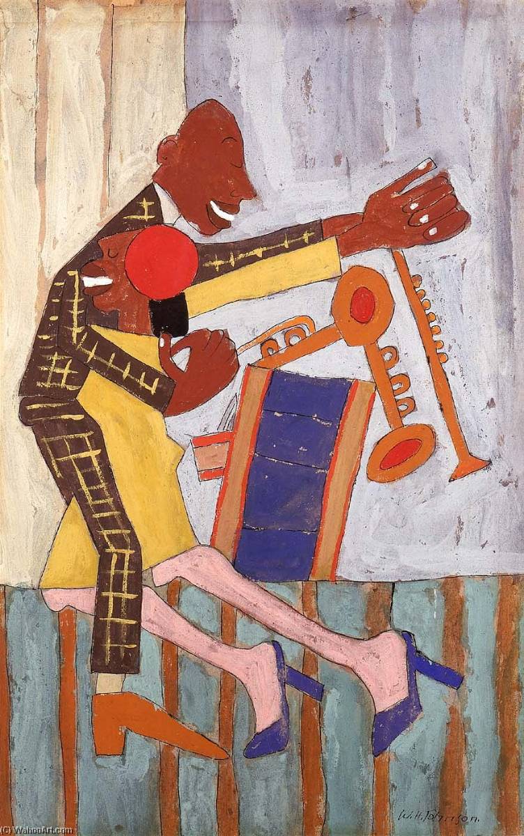 Wikioo.org - The Encyclopedia of Fine Arts - Painting, Artwork by William Henry Johnson - Jitterbugs (II)