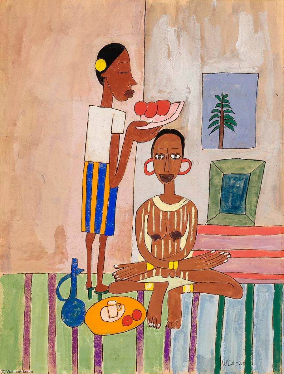 Wikioo.org - The Encyclopedia of Fine Arts - Painting, Artwork by William Henry Johnson - Breakfast for Madam