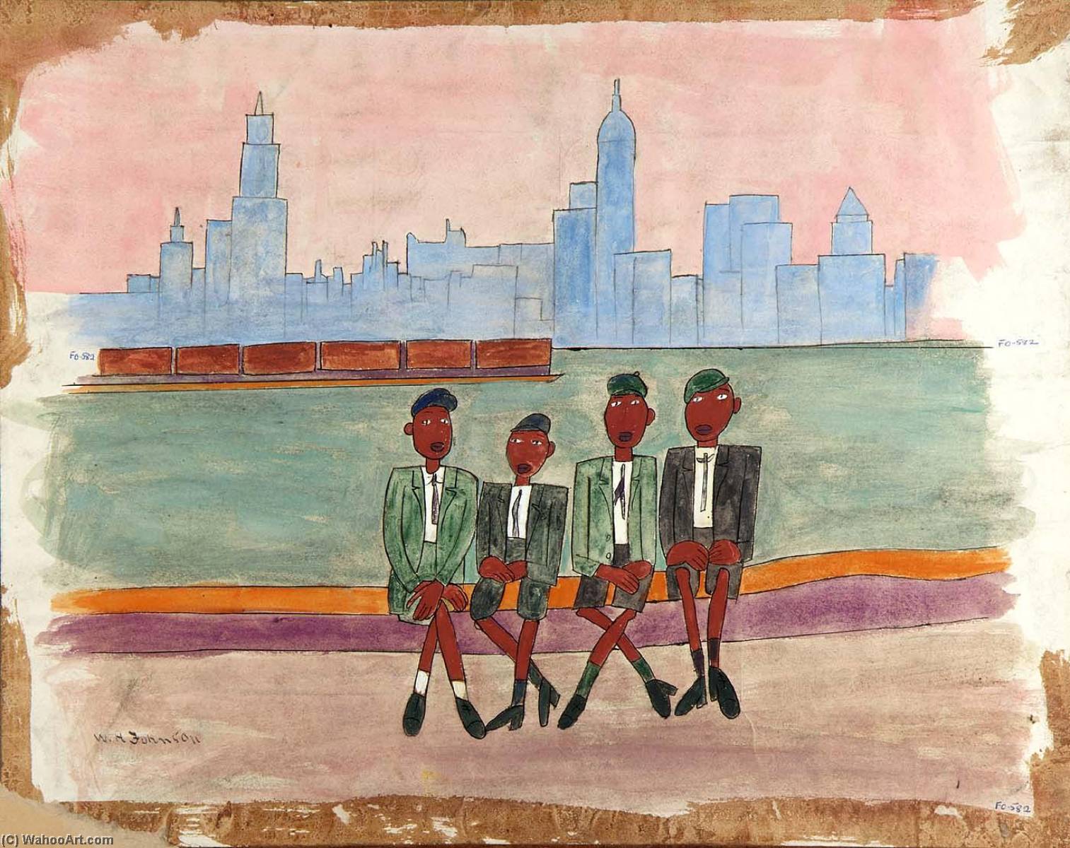 Wikioo.org - The Encyclopedia of Fine Arts - Painting, Artwork by William Henry Johnson - Boy's Sunday Trip