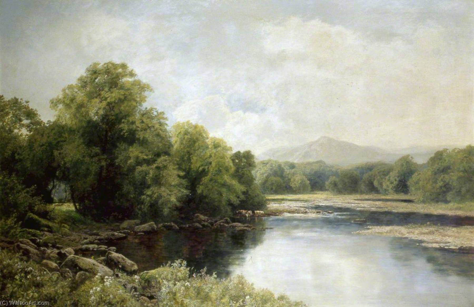 Wikioo.org - The Encyclopedia of Fine Arts - Painting, Artwork by John Clayton Adams - On the Llugwy