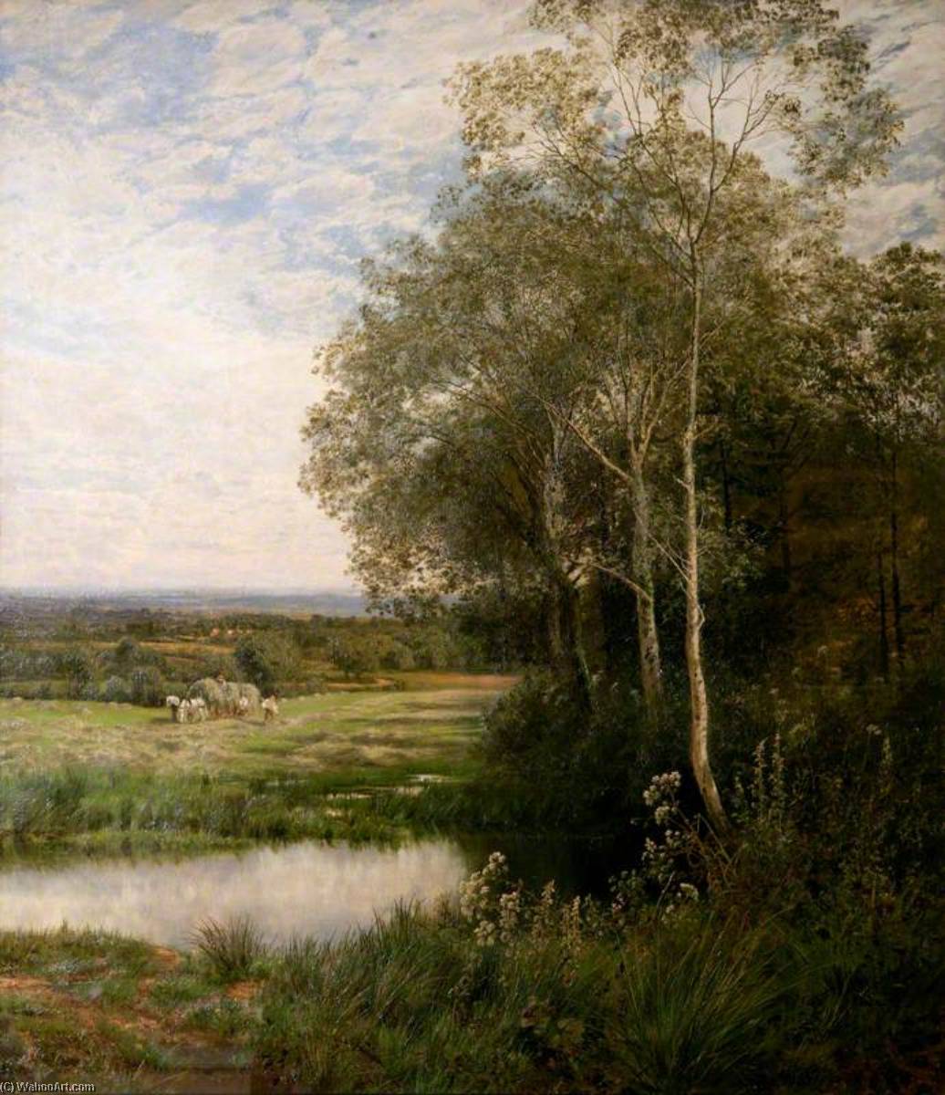 Wikioo.org - The Encyclopedia of Fine Arts - Painting, Artwork by John Clayton Adams - 'Where the Waters Gently Pass', Landscape with a Stream