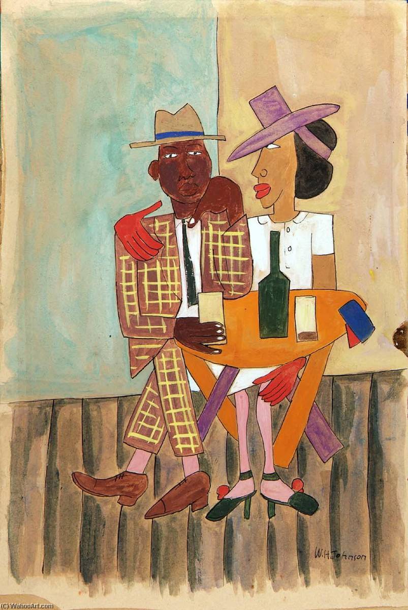 Wikioo.org - The Encyclopedia of Fine Arts - Painting, Artwork by William Henry Johnson - High Life, Harlem
