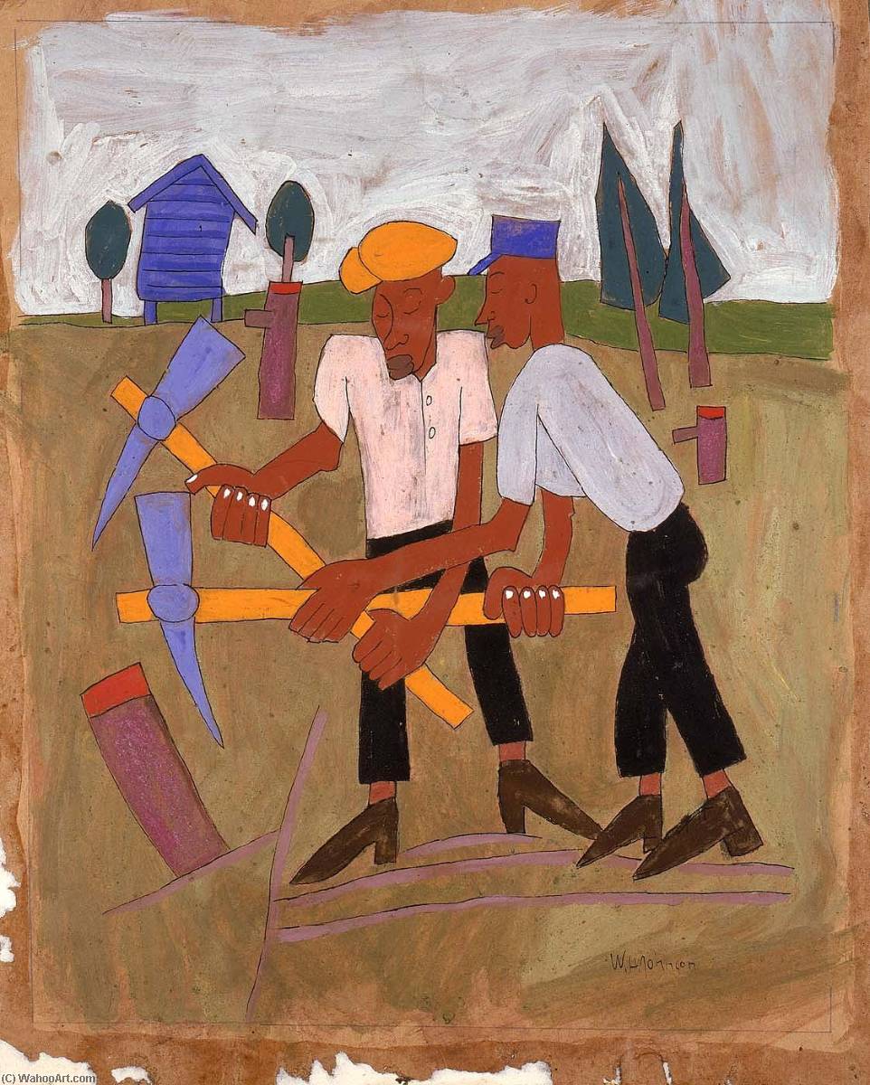 Wikioo.org - The Encyclopedia of Fine Arts - Painting, Artwork by William Henry Johnson - New Land Breaking