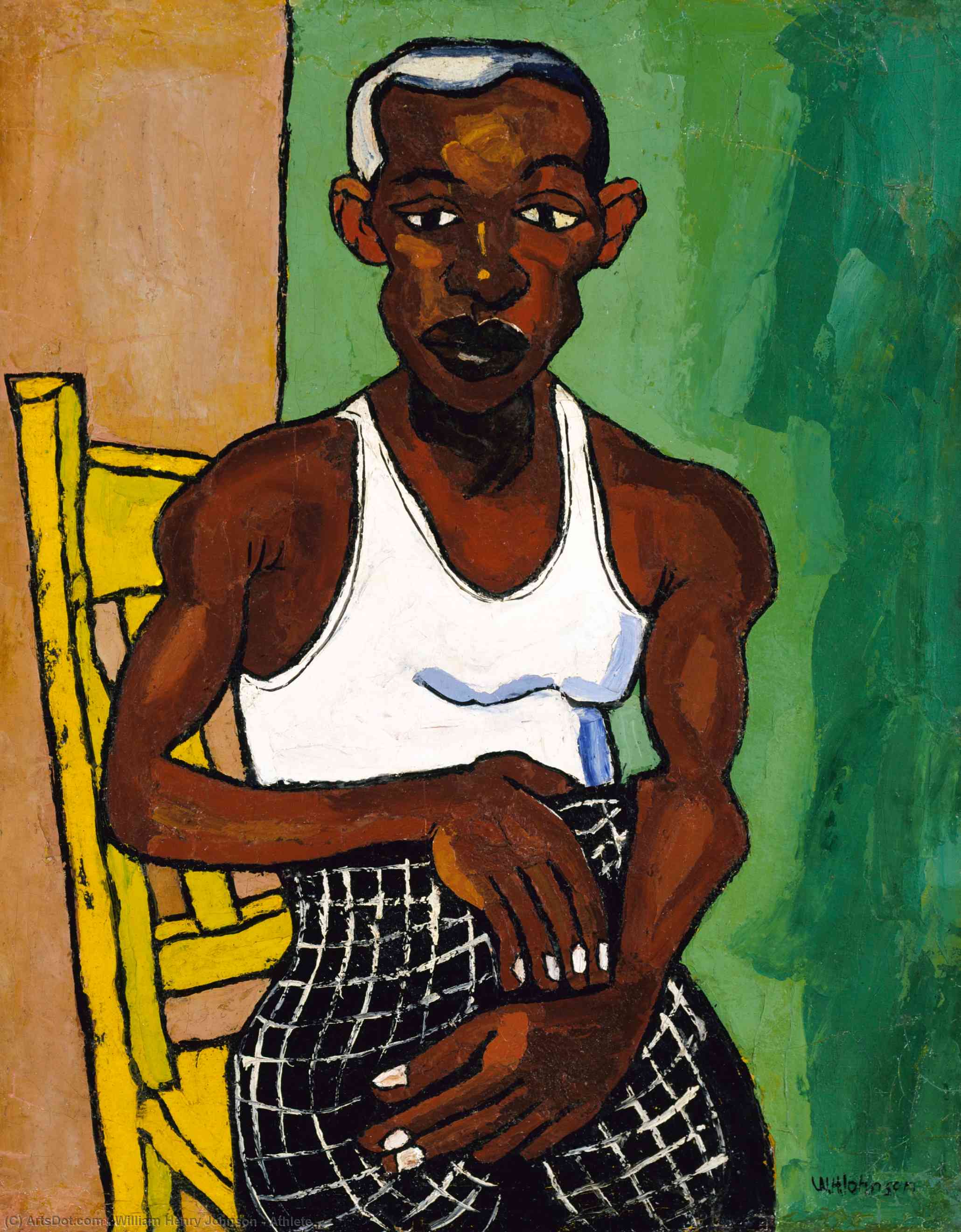 Wikioo.org - The Encyclopedia of Fine Arts - Painting, Artwork by William Henry Johnson - Athlete