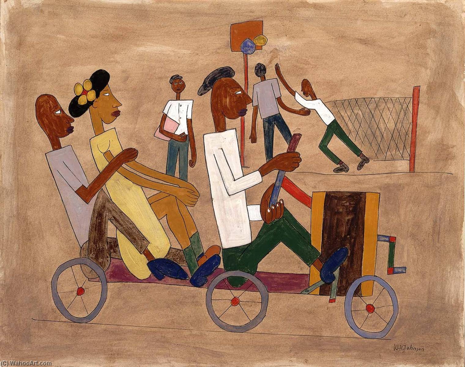 Wikioo.org - The Encyclopedia of Fine Arts - Painting, Artwork by William Henry Johnson - Soap Box Racing