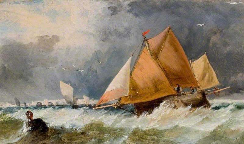 Wikioo.org - The Encyclopedia of Fine Arts - Painting, Artwork by Richard Beavis - Fishing Boats, Brighton