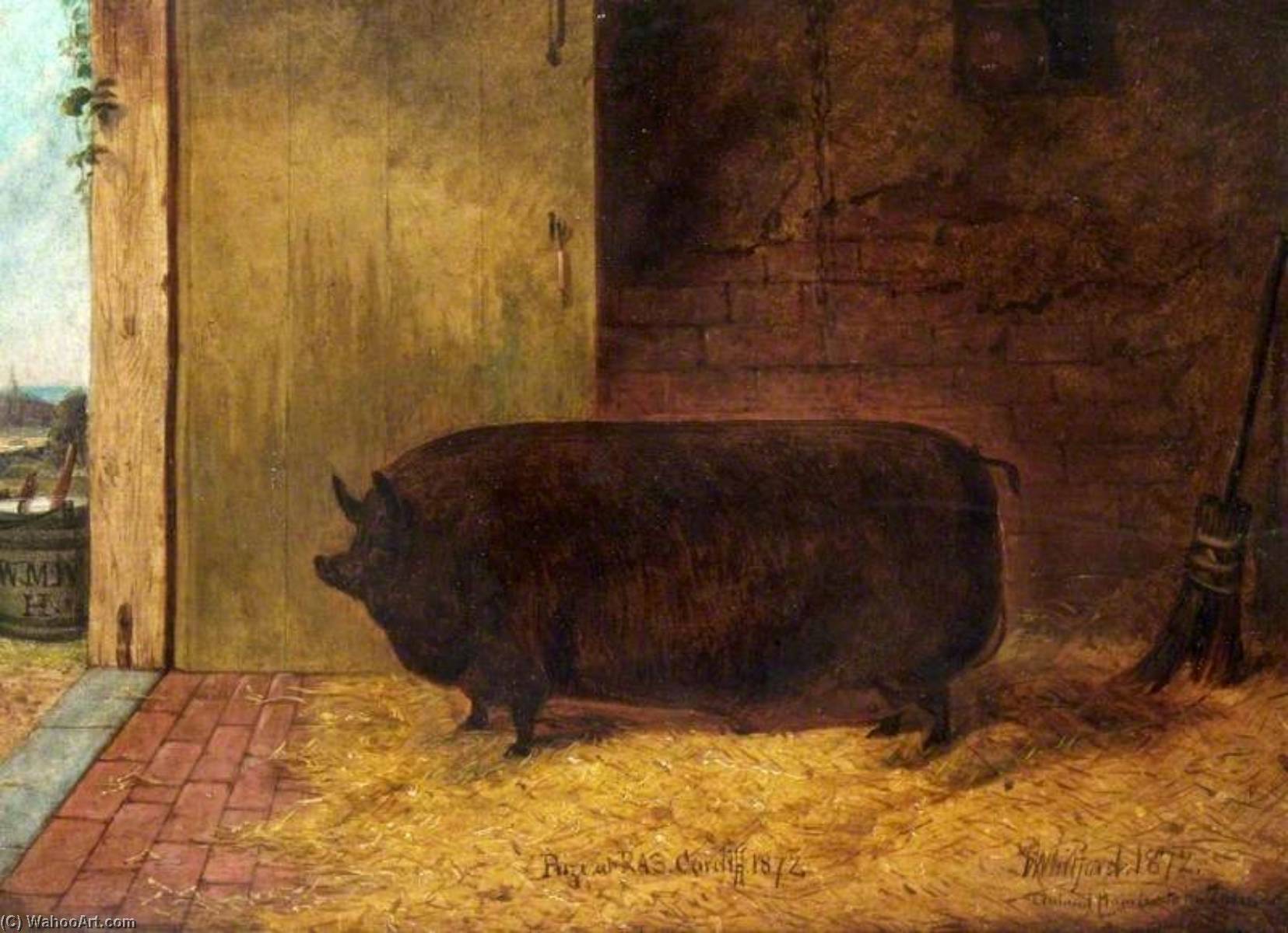 Wikioo.org - The Encyclopedia of Fine Arts - Painting, Artwork by Richard Whitford - Prize Pig, Royal Agricultural Show, Cardiff
