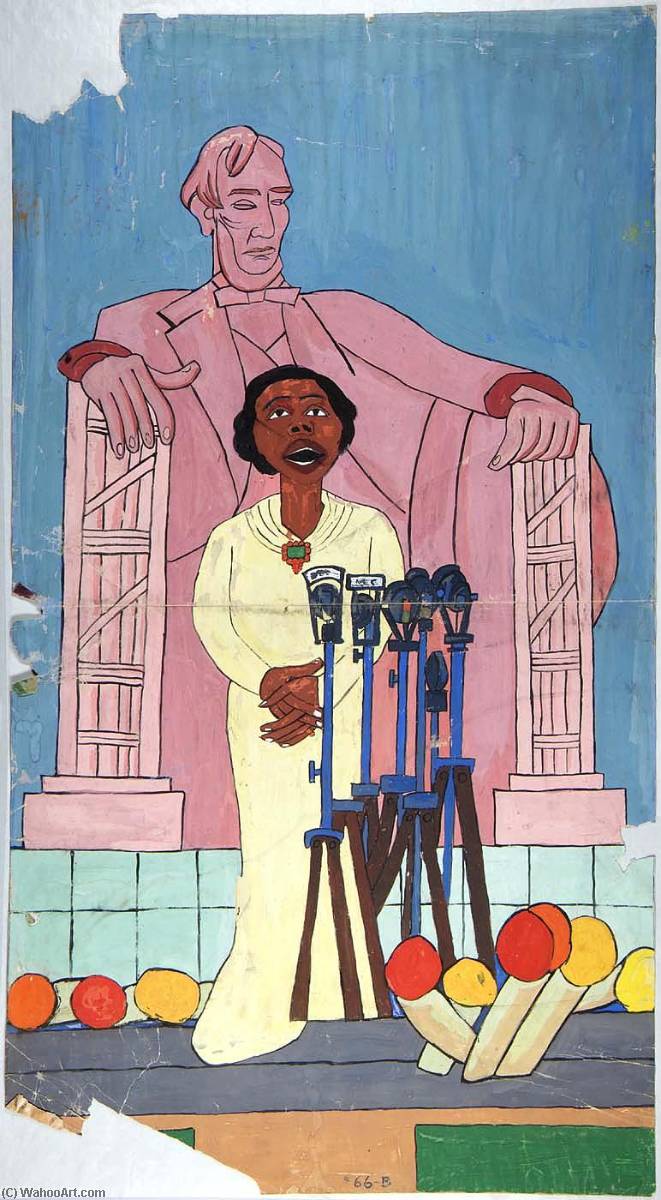 Wikioo.org - The Encyclopedia of Fine Arts - Painting, Artwork by William Henry Johnson - Marian Anderson 1