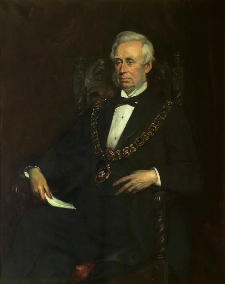Wikioo.org - The Encyclopedia of Fine Arts - Painting, Artwork by Theodore Blake Wirgman - Alderman William Kempson (1805–1893), JP, Mayor of Leicester (1873 1890)