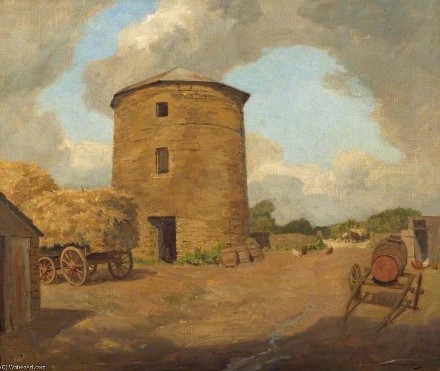 Wikioo.org - The Encyclopedia of Fine Arts - Painting, Artwork by Joseph Barnard Davis - The Old Windmill
