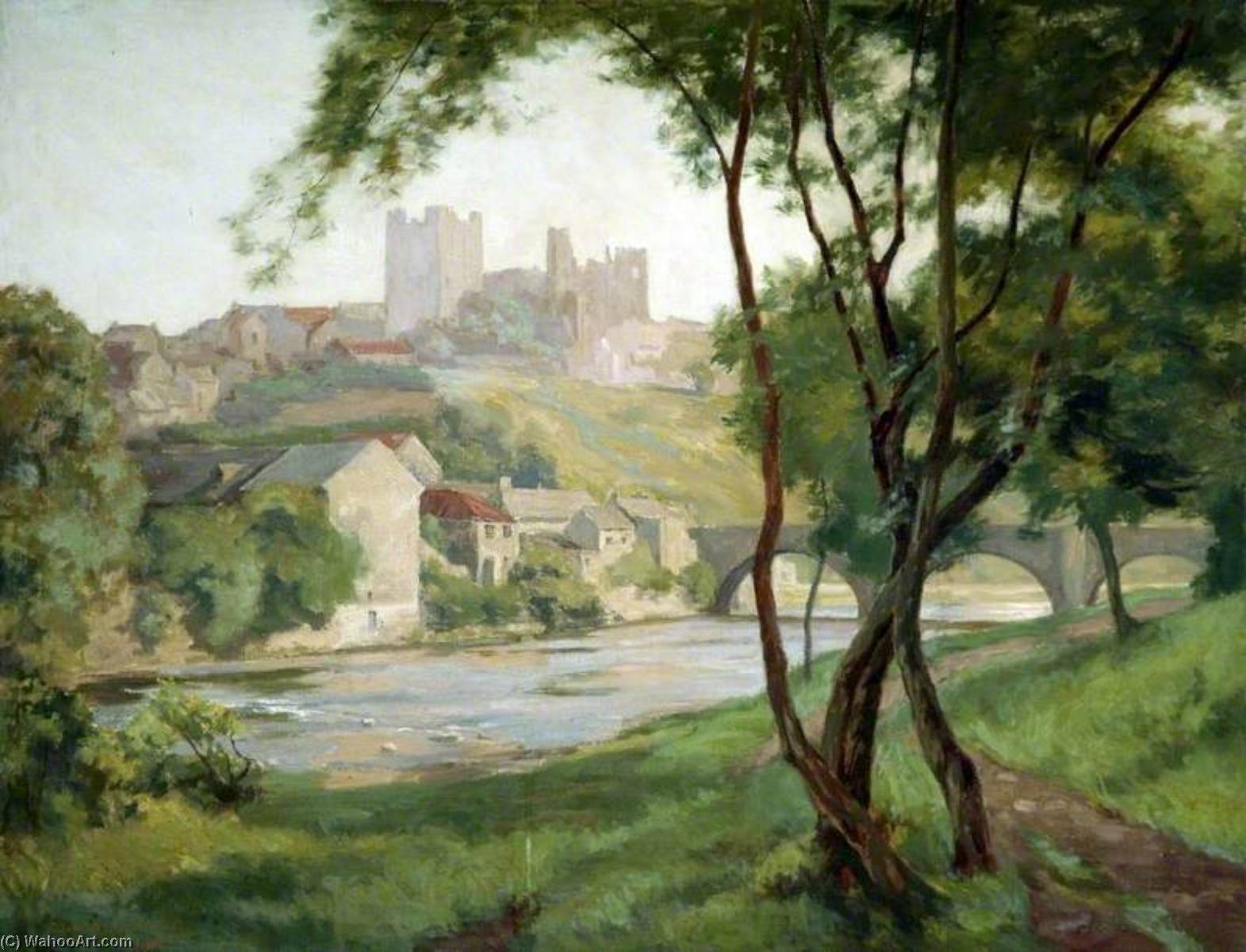 Wikioo.org - The Encyclopedia of Fine Arts - Painting, Artwork by Joseph Barnard Davis - Richmond Castle, North Yorkshire