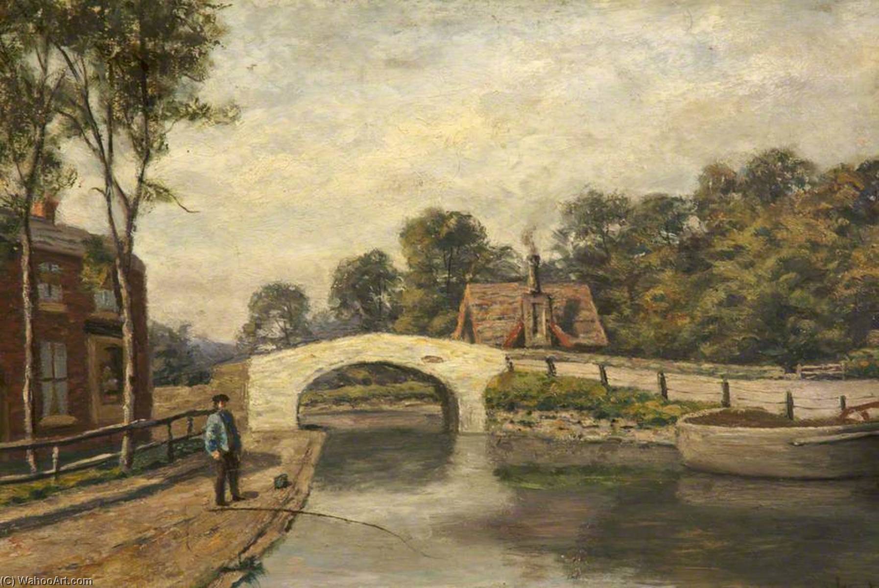 Wikioo.org - The Encyclopedia of Fine Arts - Painting, Artwork by William Worthington Jolley - Monton Bridge