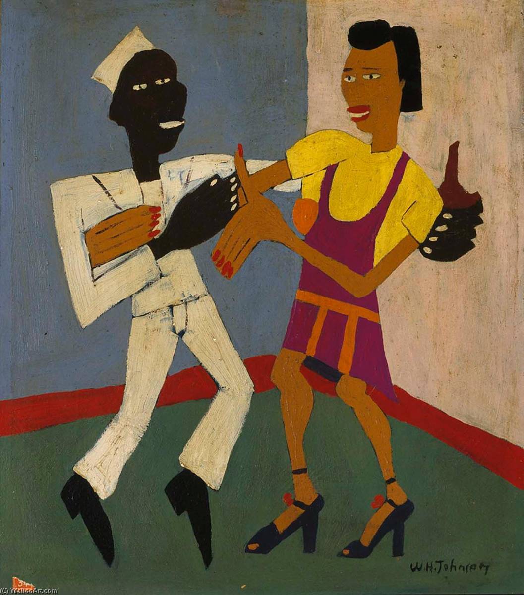 Wikioo.org - The Encyclopedia of Fine Arts - Painting, Artwork by William Henry Johnson - Girlfriend