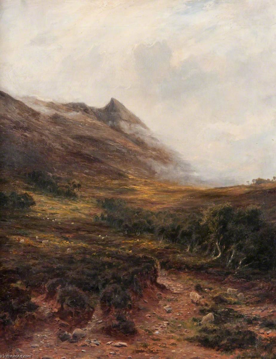 Wikioo.org - The Encyclopedia of Fine Arts - Painting, Artwork by John Stewart - Above Corrie, Arran, Looking towards Glen Sannox