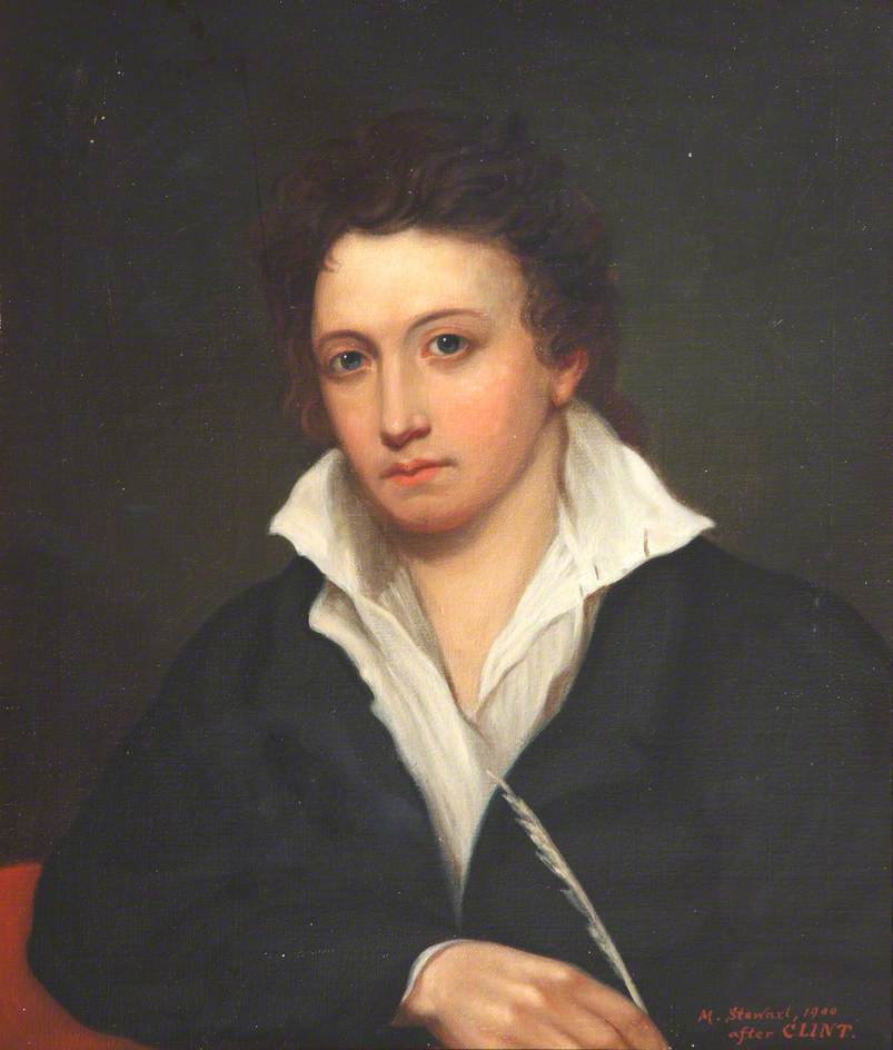 Wikioo.org - The Encyclopedia of Fine Arts - Painting, Artwork by Malcolm Stewart - Percy Bysshe Shelley (1792–1822) (copy after George Clint)