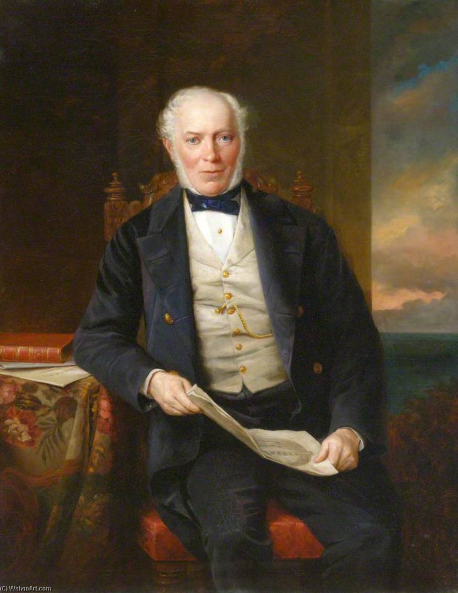 Wikioo.org - The Encyclopedia of Fine Arts - Painting, Artwork by Thomas Alfred Jones - Sir James Hamilton (1815–1882), JP