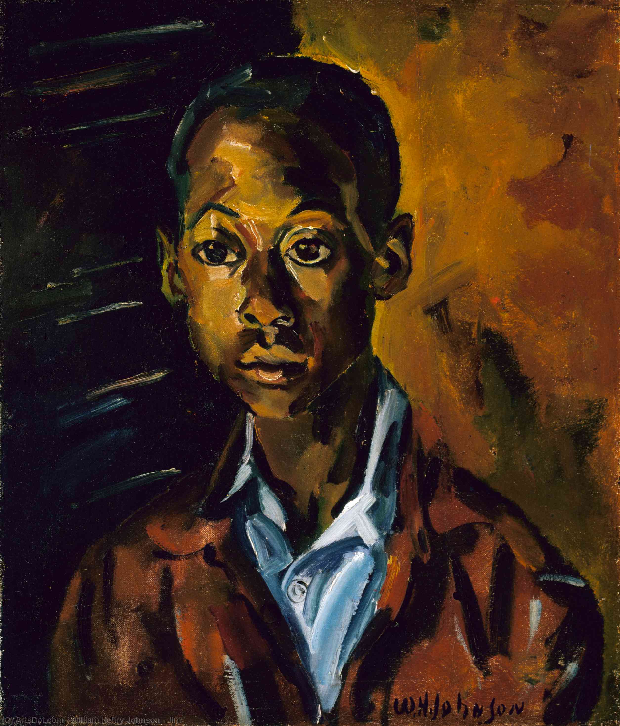 Wikioo.org - The Encyclopedia of Fine Arts - Painting, Artwork by William Henry Johnson - Jim