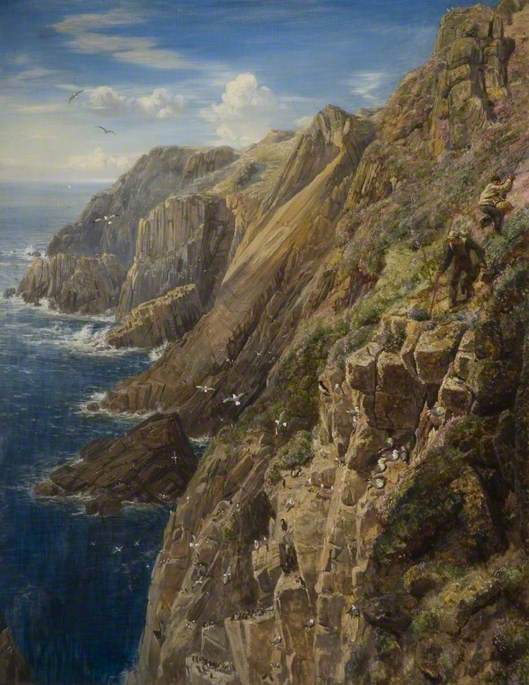 Wikioo.org - The Encyclopedia of Fine Arts - Painting, Artwork by Charles Thomas Burt - Lundy Island, Devon