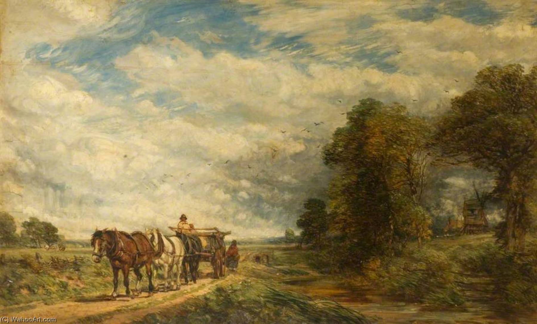 Wikioo.org - The Encyclopedia of Fine Arts - Painting, Artwork by Charles Thomas Burt - Team of Horses