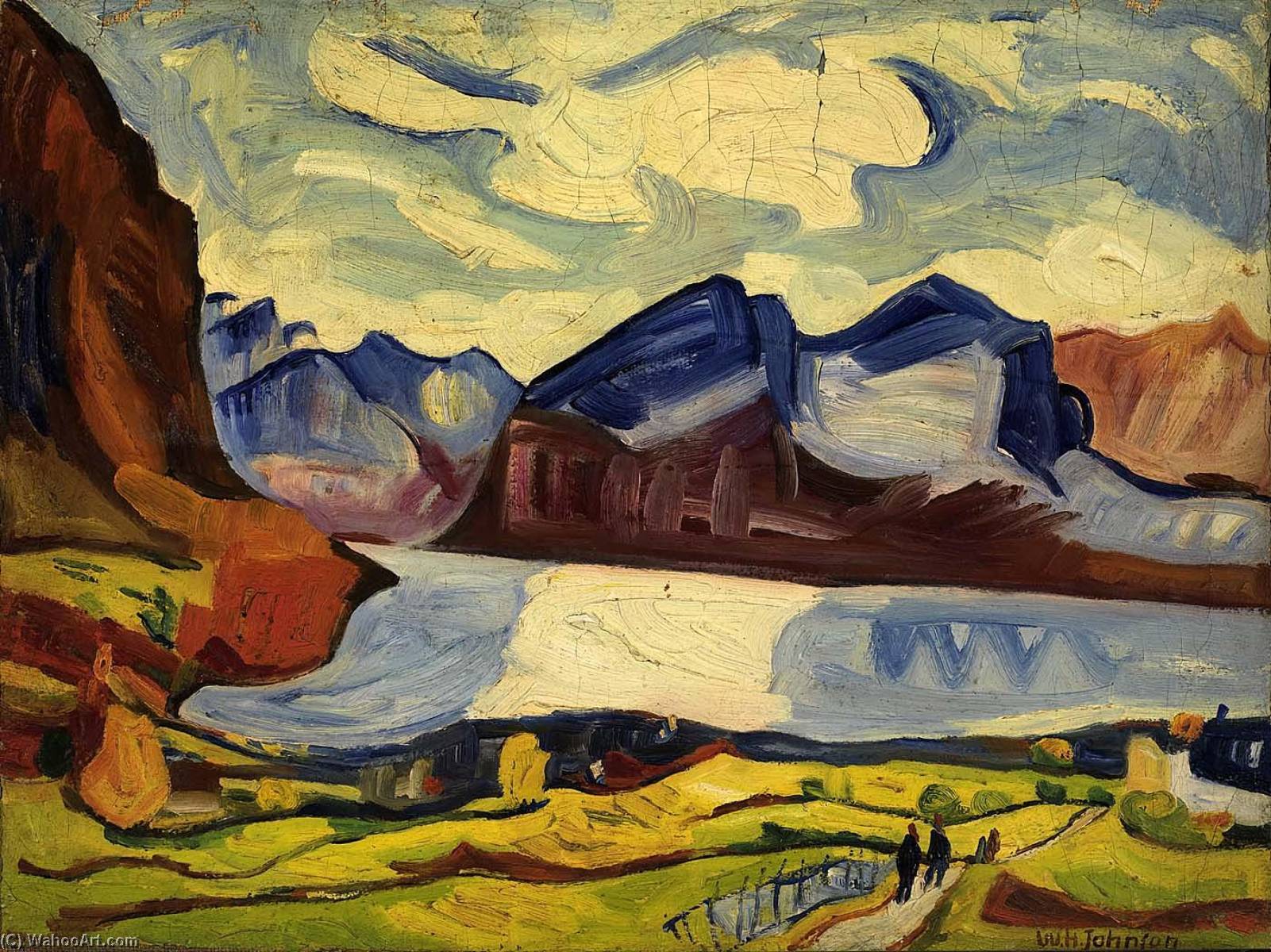 Wikioo.org – La Enciclopedia de las Bellas Artes - Pintura, Obras de arte de William Henry Johnson - carretera en montañas