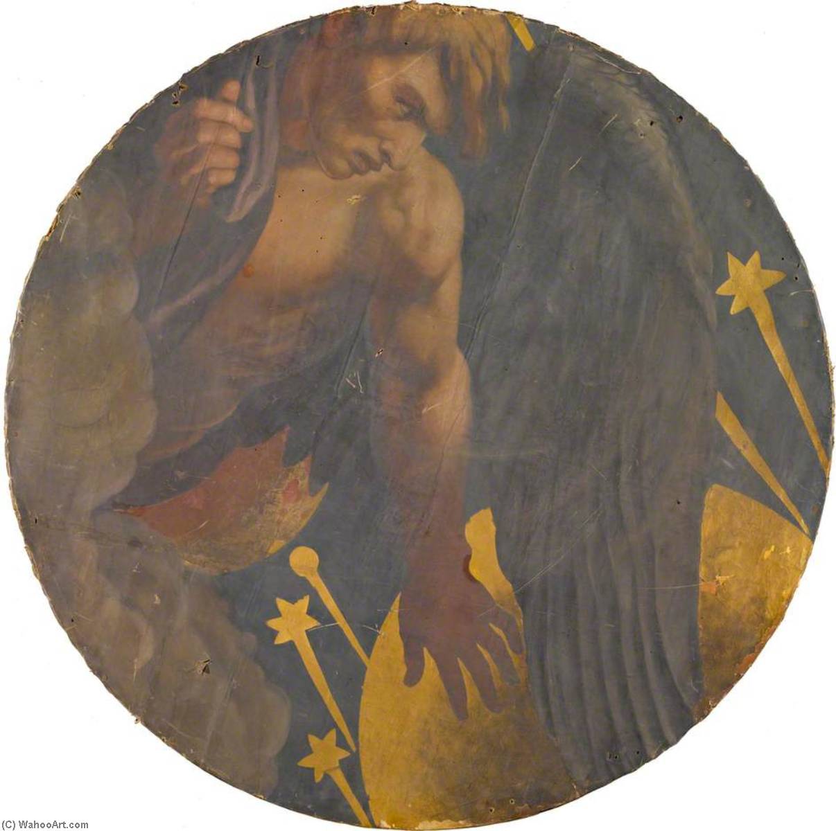 Wikioo.org - The Encyclopedia of Fine Arts - Painting, Artwork by Hugh Hutton Stannus - Angel with Gold Star