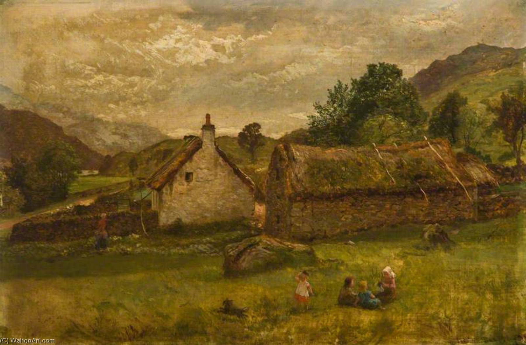 Wikioo.org - The Encyclopedia of Fine Arts - Painting, Artwork by John Milne Donald - Rural Idyll