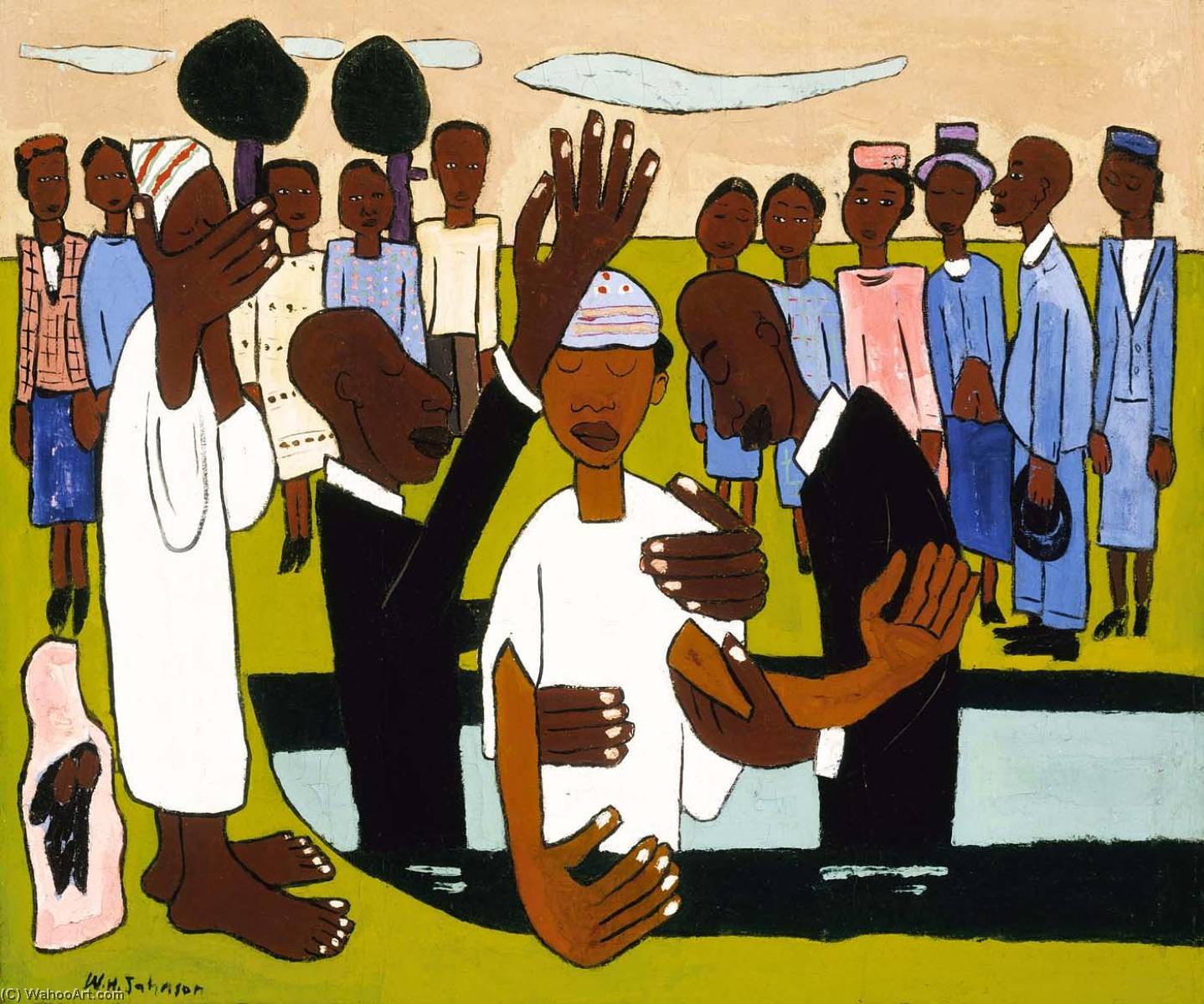 Wikioo.org - The Encyclopedia of Fine Arts - Painting, Artwork by William Henry Johnson - I Baptize Thee