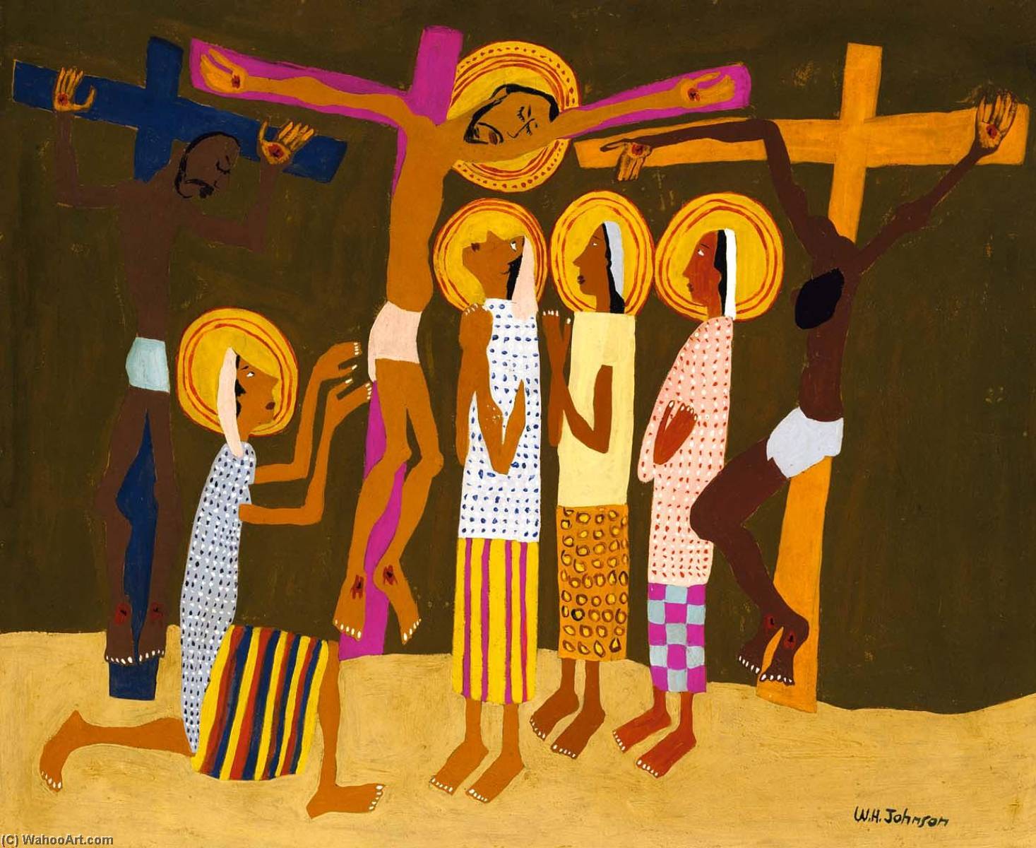 Wikioo.org - The Encyclopedia of Fine Arts - Painting, Artwork by William Henry Johnson - Mount Calvary