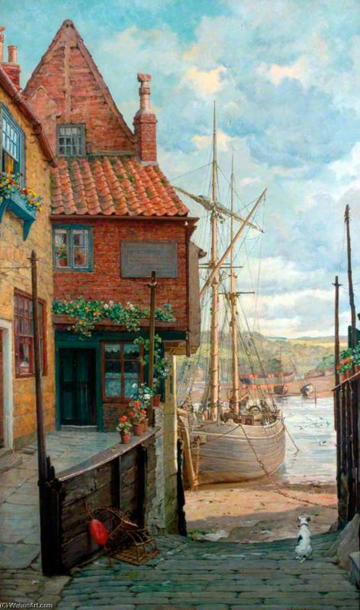 Wikioo.org - The Encyclopedia of Fine Arts - Painting, Artwork by Elias Bancroft - Whitby Harbour