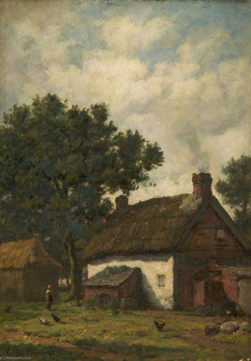 Wikioo.org - The Encyclopedia of Fine Arts - Painting, Artwork by Elias Bancroft - A Cheshire Farmhouse