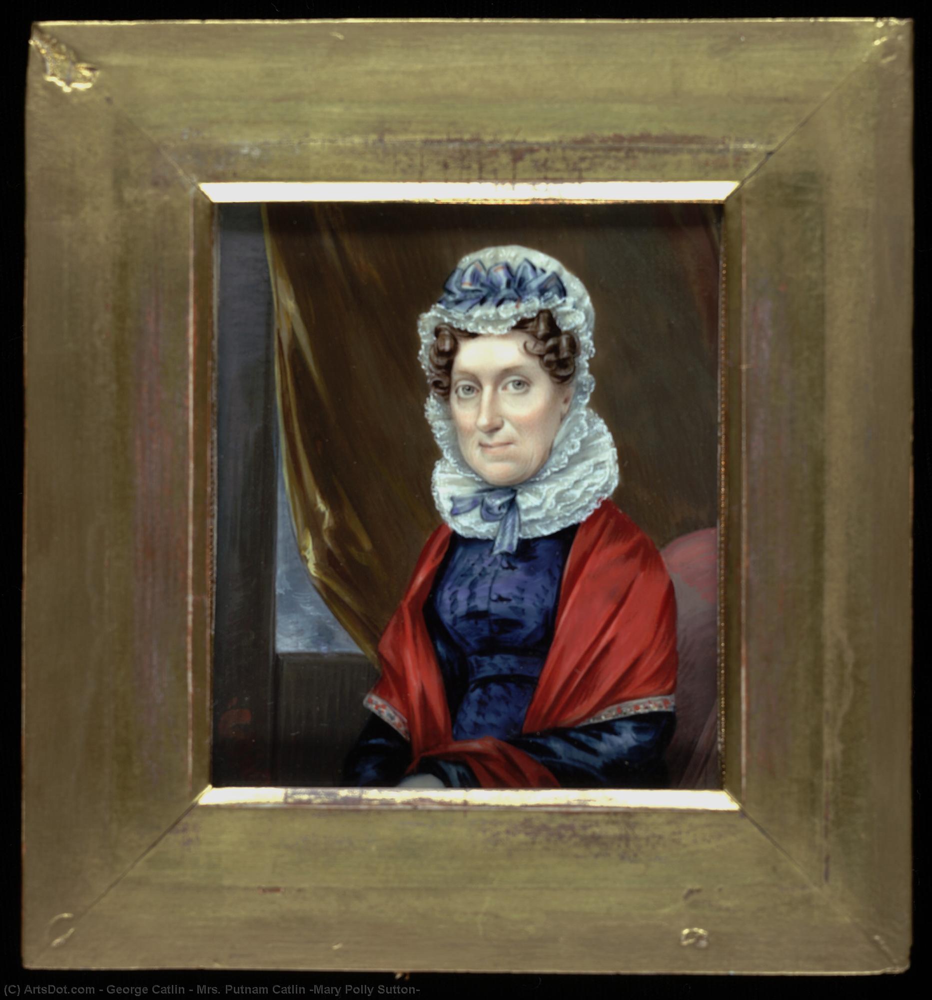 WikiOO.org - Encyclopedia of Fine Arts - Målning, konstverk George Catlin - Mrs. Putnam Catlin (Mary Polly Sutton)
